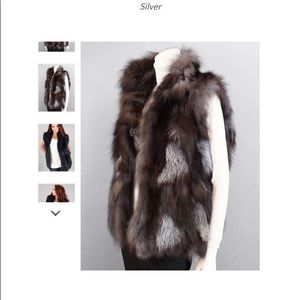 Like new Snowflake silver fox fur vest